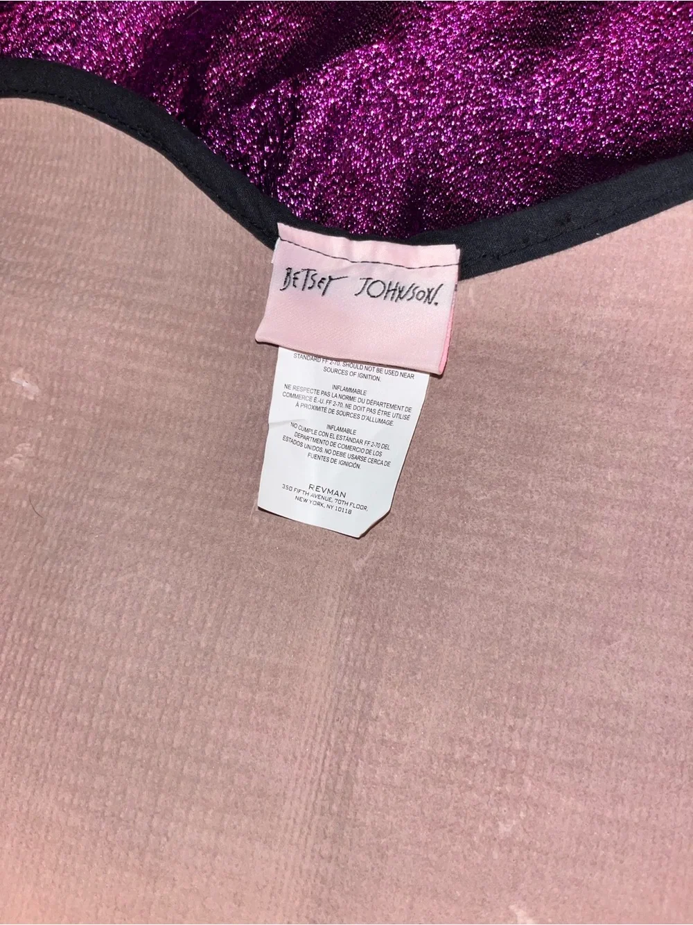 Betsey Johnson White & Pink Ghost Bath Rug